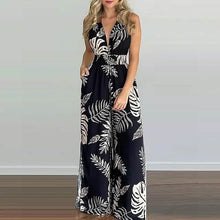 Load image into Gallery viewer, Women's Summer New Digital Printing Colorful Slit Jumpsuit
