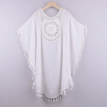 Load image into Gallery viewer, Women's Swimwear Cover Up Beach Dress Tassel Printing Hole
