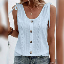 Load image into Gallery viewer, Women's Tank Top Plain Button U Neck
