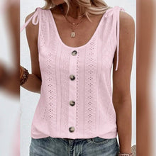 Load image into Gallery viewer, Women's Tank Top Plain Button U Neck
