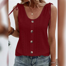 Load image into Gallery viewer, Women's Tank Top Plain Button U Neck
