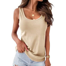 Load image into Gallery viewer, Women's Tank Top Plain Sleeveless Casual Basic U Neck Regular Cotton
