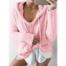 Load image into Gallery viewer, Women's Teddy Coat Plain Daily Basic Loose Hoodie
