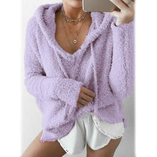 Load image into Gallery viewer, Women's Teddy Coat Plain Daily Basic Loose Hoodie
