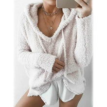 Load image into Gallery viewer, Women's Teddy Coat Plain Daily Basic Loose Hoodie
