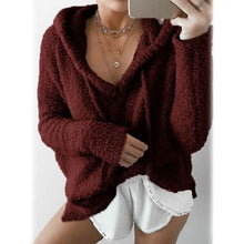 Load image into Gallery viewer, Women's Teddy Coat Plain Daily Basic Loose Hoodie
