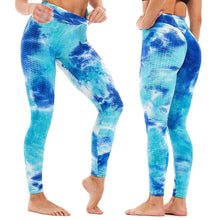 Load image into Gallery viewer, Women's Tie Dye High Waist Tummy Control Butt Lift Yoga Pants Workout Leggings
