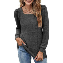 Load image into Gallery viewer, Women's Tunic Top Square Neck Puff Sleeve
