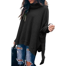 Load image into Gallery viewer, Women's Turtle Cowl Neck Long Batwing Sleeve Sweater

