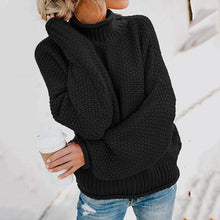 Load image into Gallery viewer, Women's Turtleneck Batwing Sleeve Loose Oversized Chunky Knitted Pullover Sweater Jumper Tops
