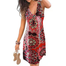 Load image into Gallery viewer, Women's V-Neck A-Line Knee Length Skirt
