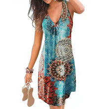 Load image into Gallery viewer, Women's V-Neck A-Line Knee Length Skirt
