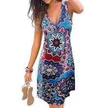Load image into Gallery viewer, Women's V-Neck A-Line Knee Length Skirt
