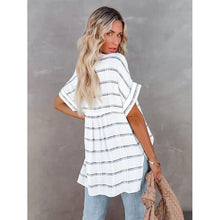 Load image into Gallery viewer, Women's V-Neck Loose Shirt Short Sleeve Top
