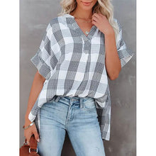 Load image into Gallery viewer, Women's V-Neck Loose Shirt Short Sleeve Top
