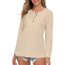 Load image into Gallery viewer, Women's Waffle Knit Tunic Tops Loose Long Sleeve
