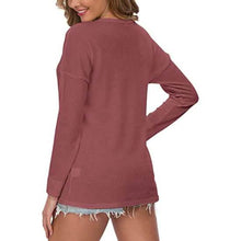 Load image into Gallery viewer, Women's Waffle Knit Tunic Tops Loose Long Sleeve
