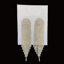 Load image into Gallery viewer, Women's White Drop Fringe Earrings
