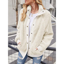 Load image into Gallery viewer, Womens Winter Sherpa Fleece Button Jacket Coat
