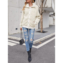 Load image into Gallery viewer, Womens Winter Sherpa Fleece Button Jacket Coat
