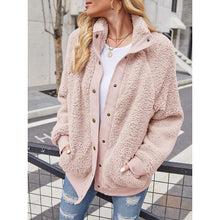 Load image into Gallery viewer, Womens Winter Sherpa Fleece Button Jacket Coat
