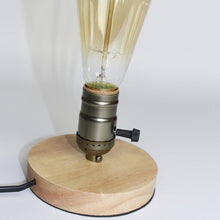 Load image into Gallery viewer, Wooden Aluminum Table Lamp  Retro Loft Desk Edison Bulb 110V/220V  Night Light Office lamp Bedroom/Living Room/Cafe Lamp Decorative Table Lamp Cute Study Lamps for Bedroom Décor
