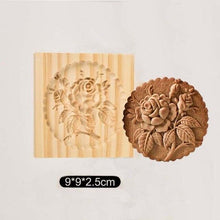Load image into Gallery viewer, Wooden Cookie Mold Cutter Wooden Gingerbread Cookie Moulds Press 3D Cake Embossing Baking Mold Rose Flower Cutter Bakery Gadgets Cookies, Wooden Cookie Cutter, Funny Wooden Cookie Molds For Baking, Gingerbread Mold, Pine Cone Mold, Cake Mold
