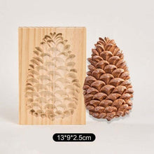 Load image into Gallery viewer, Wooden Cookie Mold Cutter Wooden Gingerbread Cookie Moulds Press 3D Cake Embossing Baking Mold Rose Flower Cutter Bakery Gadgets Cookies, Wooden Cookie Cutter, Funny Wooden Cookie Molds For Baking, Gingerbread Mold, Pine Cone Mold, Cake Mold
