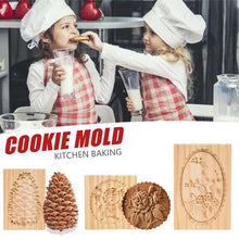 Load image into Gallery viewer, Wooden Cookie Mold Cutter Wooden Gingerbread Cookie Moulds Press 3D Cake Embossing Baking Mold Rose Flower Cutter Bakery Gadgets Cookies, Wooden Cookie Cutter, Funny Wooden Cookie Molds For Baking, Gingerbread Mold, Pine Cone Mold, Cake Mold
