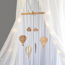 Load image into Gallery viewer, Wooden Hot Air Balloon Wind Chime Hanging Toys Baby Bed Bell Kids Room Decoration Wall Hanging Ornaments Nursery Decor Photo Props  For Kids Wind Chimes Decorations

