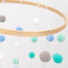 Load image into Gallery viewer, Wooden Ring With Felt Balls Wind Chimes Newborn Baby Bed Bell Pendant Kids Room Decoration Wooden Wind Chime Bed Bell Nursery Mobile Crib Bed Bell Wall Hanging Ornament
