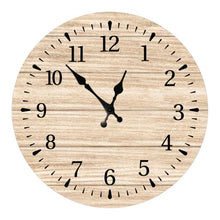 Load image into Gallery viewer, Wooden Wall Clock 10 Inch Silent Non Ticking Quartz Wall Clock 10 Inch Silent Non-Ticking Wooden Wall Clocks Battery Operated Country Retro Rustic Style Decorative for Living Room Kitchen  Retro Fashion Wood Wall Clock Decorative for Living Room Kitchen
