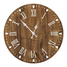 Load image into Gallery viewer, Wooden Wall Clock 10 Inch Silent Non Ticking Quartz Wall Clock 10 Inch Silent Non-Ticking Wooden Wall Clocks Battery Operated Country Retro Rustic Style Decorative for Living Room Kitchen  Retro Fashion Wood Wall Clock Decorative for Living Room Kitchen
