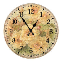 Load image into Gallery viewer, Wooden Wall Clock 10 Inch Silent Non Ticking Quartz Wall Clock 10 Inch Silent Non-Ticking Wooden Wall Clocks Battery Operated Country Retro Rustic Style Decorative for Living Room Kitchen  Retro Fashion Wood Wall Clock Decorative for Living Room Kitchen
