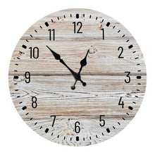 Load image into Gallery viewer, Wooden Wall Clock 10 Inch Silent Non Ticking Quartz Wall Clock 10 Inch Silent Non-Ticking Wooden Wall Clocks Battery Operated Country Retro Rustic Style Decorative for Living Room Kitchen  Retro Fashion Wood Wall Clock Decorative for Living Room Kitchen
