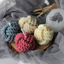Load image into Gallery viewer, Woolen Candle Silicone Molds Candle Silicone Molds 3D Candle Molds Woolen Ball Mold And Knot Mold Ball Of Yarn Design Mold For Candle Making And Making Soap Wax Mold Woolen Ball Design Handmade Candle Scented Candle Wax Mold Home Decor
