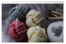 Load image into Gallery viewer, Woolen Candle Silicone Molds Candle Silicone Molds 3D Candle Molds Woolen Ball Mold And Knot Mold Ball Of Yarn Design Mold For Candle Making And Making Soap Wax Mold Woolen Ball Design Handmade Candle Scented Candle Wax Mold Home Decor
