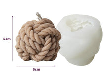 Load image into Gallery viewer, Woolen Candle Silicone Molds Candle Silicone Molds 3D Candle Molds Woolen Ball Mold And Knot Mold Ball Of Yarn Design Mold For Candle Making And Making Soap Wax Mold Woolen Ball Design Handmade Candle Scented Candle Wax Mold Home Decor
