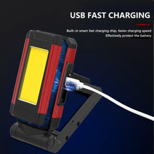 Load image into Gallery viewer, Work Light Rechargeable LED Camping Waterpoof Portable Multifunctional Adjustable USB Light Hanging Hook&amp; Magnetic Base Flashlight For Hurricane Camping Hiking Riding Fishing Jogging Household
