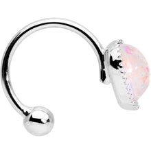 Load image into Gallery viewer, White Faux Opal Sacred Heart Non Pierced Ear Cuff
