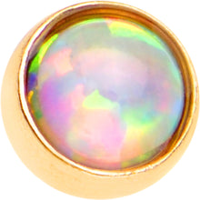 Load image into Gallery viewer, 1/4 Synthetic Opal Gold Internal Thread Daith Cartilage Tragus
