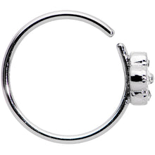 Load image into Gallery viewer, 20G 3/8 Clear Gem Star Flower Seamless Circular Ring
