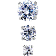 Load image into Gallery viewer, 18G 5/16 Clear CZ Gem Tragus Cartilage Earring 3 Pack Set
