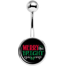 Load image into Gallery viewer, Christmas Merry Bright Belly Ring
