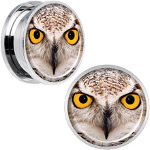 Load image into Gallery viewer, Full Color Owl Steel Screw Fit Plug Set 20mm
