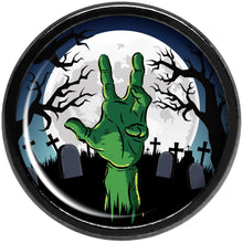 Load image into Gallery viewer, Cemetery Zombie Hand Halloween Black Anodized Plug Set 00G
