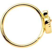 Load image into Gallery viewer, 20G 3/8 Clear CZ Gem Gold PVD Heart Seamless Circular Ring
