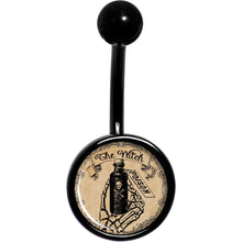 Load image into Gallery viewer, Witches Brew Poison Potion Halloween Black Belly Ring
