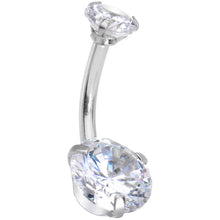 Load image into Gallery viewer, Clear CZ Gem Sassy Sparkle Butterfly Dangle Belly Ring
