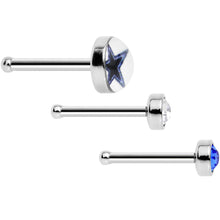 Load image into Gallery viewer, 20G Licensed NFL Dallas Cowboys Logo Nose Bone 3 Pack Set
